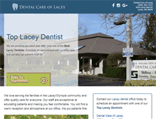 Tablet Screenshot of dentalcareoflacey.com
